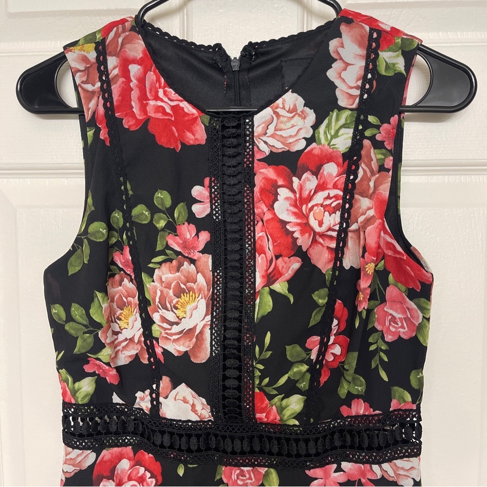 Disney Princess Black and Pink Floral Dress - Picture 5 of 12